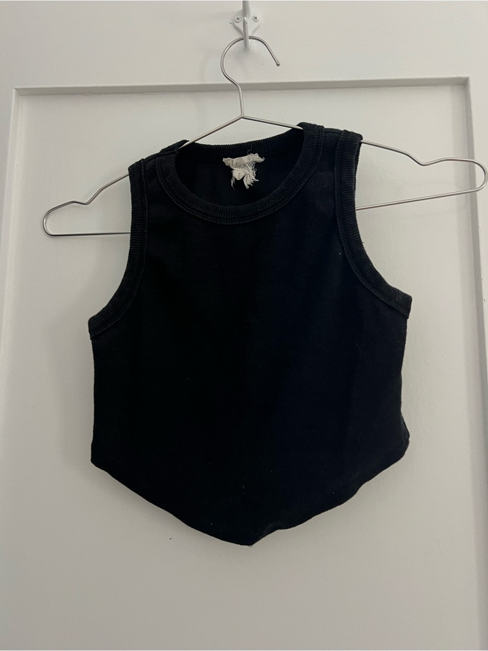 Classic Black Ribbed Crop Tank Top - Women's Sleeveless Crop